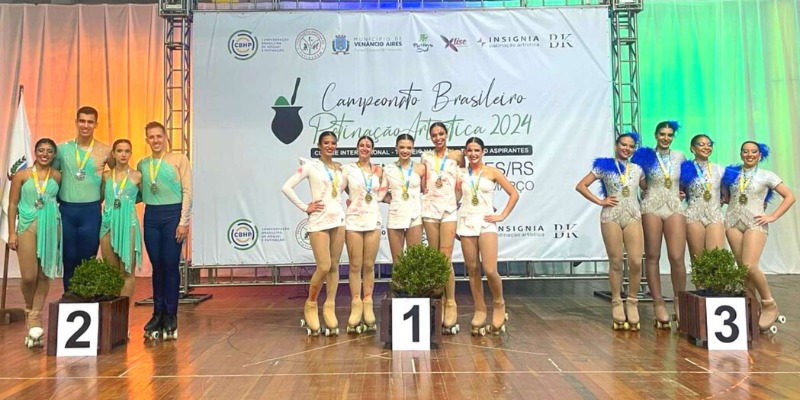 É campeã: AABB Brasília conquista título no Brasileiro de Patinação