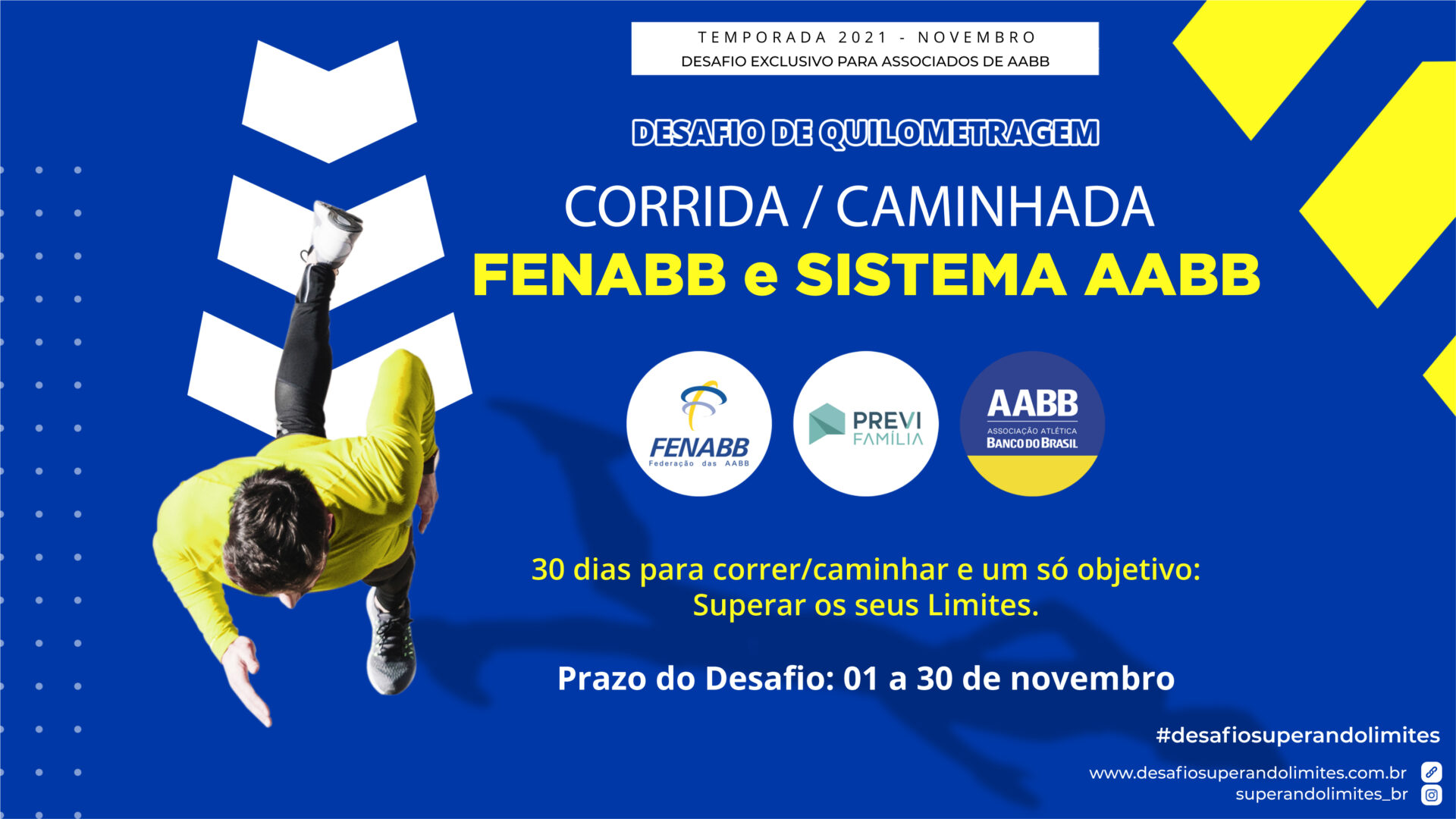 Inscrições para o Desafio de Corrida/Caminhada da FENABB e Sistema AABB continuam