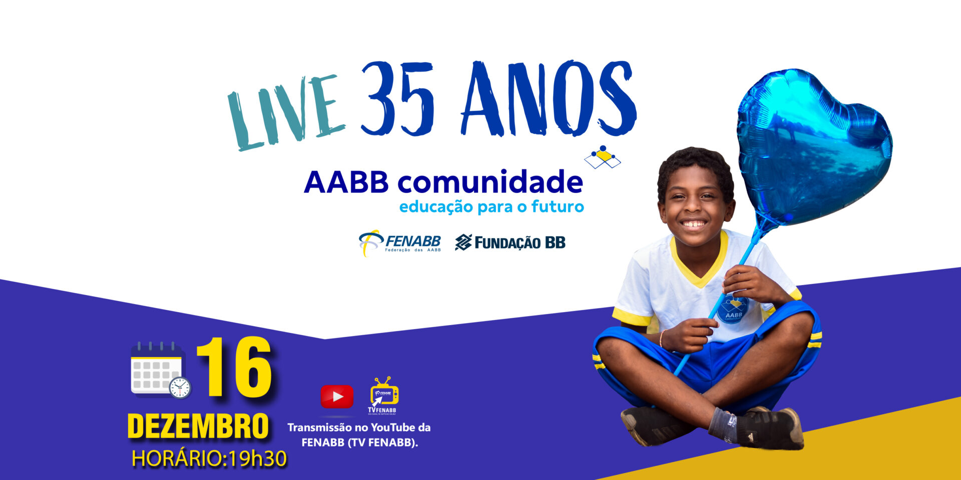 Vem aí a Live de 35 anos do Programa AABB Comunidade